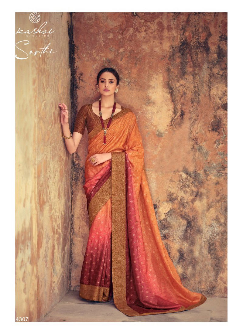 Kashvi Sarthi Fancy Designer Heavy Festive Casual Wear Printed Silk Sarees Collection